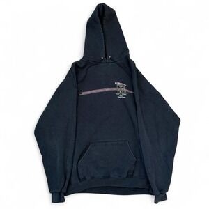 Vintage Lee Ultra Weight 2001 Faded Black Pullover Hoodie Men's Size Large Y2K